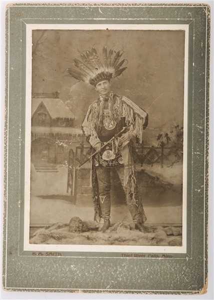 OJIBWE CHIPPEWA INDIAN INTERPRETER CABINET CARD