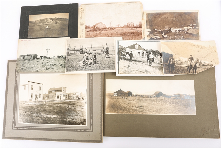 19th/EARLY 20th C. OLD WEST COWBOYS & TOWNS IMAGES