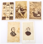 CARTE DE VISITES CIVIL WAR NOTABLE FIGURES - LOT OF 5