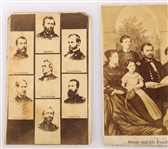 CARTE DE VISITES CIVIL WAR NOTABLE FIGURES - LOT OF 5