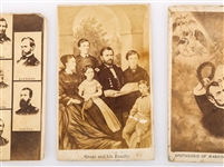 CARTE DE VISITES CIVIL WAR NOTABLE FIGURES - LOT OF 5