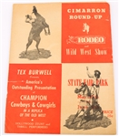 WILD WEST SHOW IMAGES CABINET CARD, TICKET STUB, SOUVENIR