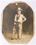 WILD WEST SHOW IMAGES CABINET CARD, TICKET STUB, SOUVENIR