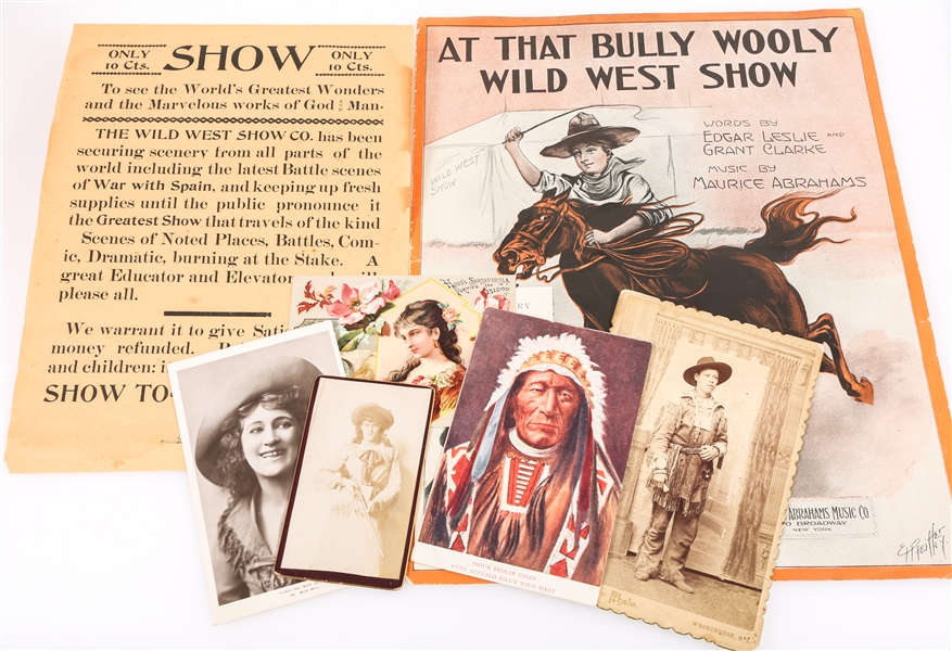 WILD WEST SHOW IMAGE & EPHEMERA CABINET CARD CDV & MORE