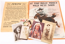WILD WEST SHOW IMAGE & EPHEMERA CABINET CARD CDV & MORE