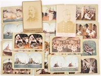 US NAVY SPAN-AM WAR IMAGES - CABINET & STEREOVIEW CARDS
