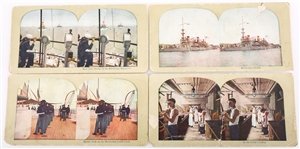 US NAVY SPAN-AM WAR IMAGES - CABINET & STEREOVIEW CARDS