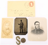 CIVIL WAR CONFEDERATE IMAGES & RELICS GROUPING