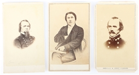 CARTE DE VISITES CDV CIVIL WAR NOTABLE FIGURES