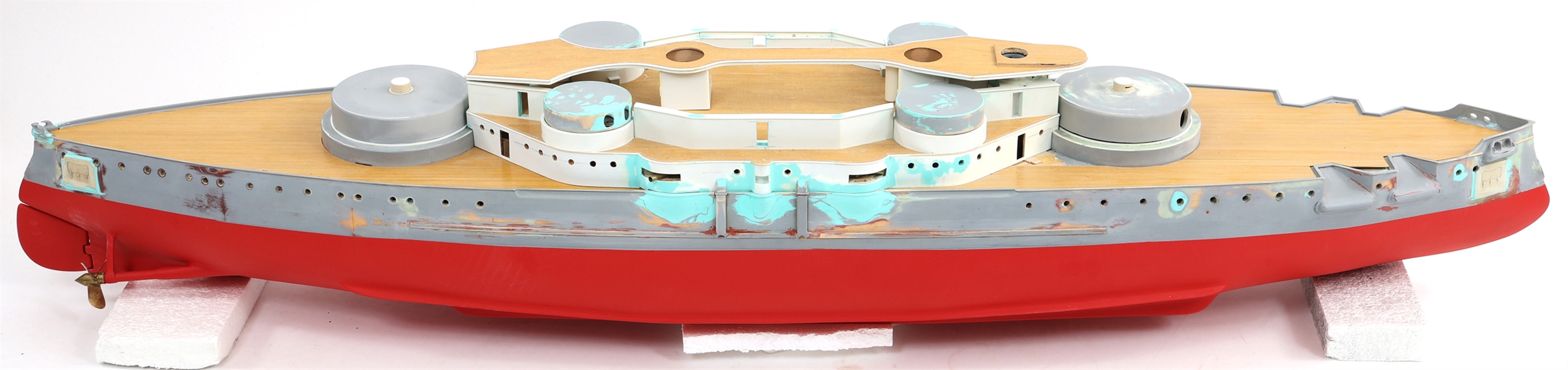 CUSTOM BUILT BATTLESHIP USS OREGON SHIP MODEL, PARTS & PLANS