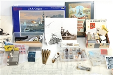 CUSTOM BUILT BATTLESHIP USS OREGON SHIP MODEL, PARTS & PLANS