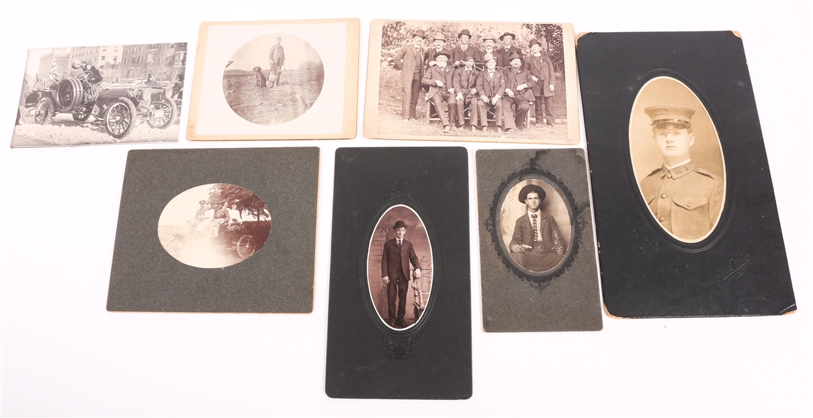 EARLY 20TH C. CABINET CARDS - GROUP & SINGLE PORTRAITS