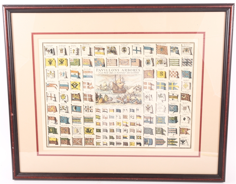 DANIEL DERVEAUX FLAGS OF OCEAN GOING NATIONS PRINT