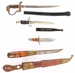 NOVELTY MINIATURE KNIVES & SWORD 