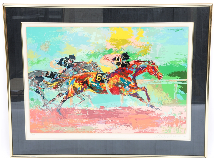 LEROY NEIMAN SIGNED RACE OF THE YEAR FRAMED SERIGRAPH