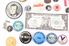 POLITICAL BUTTONS, EMPLOYEE BADGES, & MORE