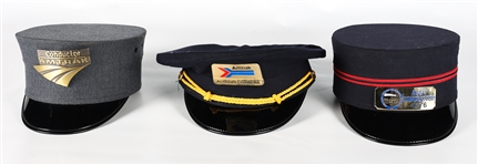 RAILWAY CONDUCTOR HATS - LOT OF 3