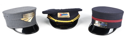 RAILWAY CONDUCTOR HATS - LOT OF 3