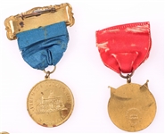 BROTHERHOOD RAILROAD TRAINMEN, FIREMAN BADGES & RIBBONS