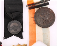 BROTHERHOOD RAILROAD TRAINMEN, FIREMAN BADGES & RIBBONS