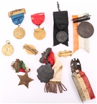 BROTHERHOOD RAILROAD TRAINMEN, FIREMAN BADGES & RIBBONS