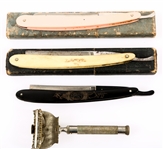 SHAVING GROUPING - STRAIGHT RAZORS & SAFETY RAZOR 