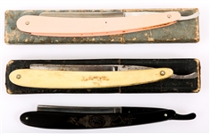 SHAVING GROUPING - STRAIGHT RAZORS & SAFETY RAZOR 