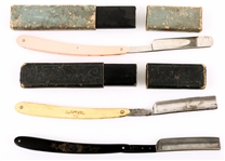 SHAVING GROUPING - STRAIGHT RAZORS & SAFETY RAZOR 