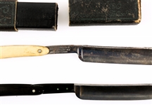 SHAVING GROUPING - STRAIGHT RAZORS & SAFETY RAZOR 