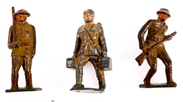 CAST IRON TOY SOLDIERS & CANNON