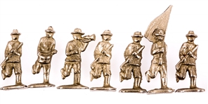 CAST IRON TOY SOLDIERS & CANNON