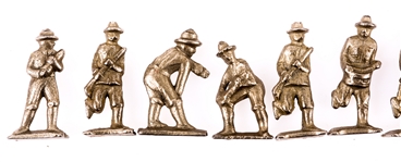 CAST IRON TOY SOLDIERS & CANNON