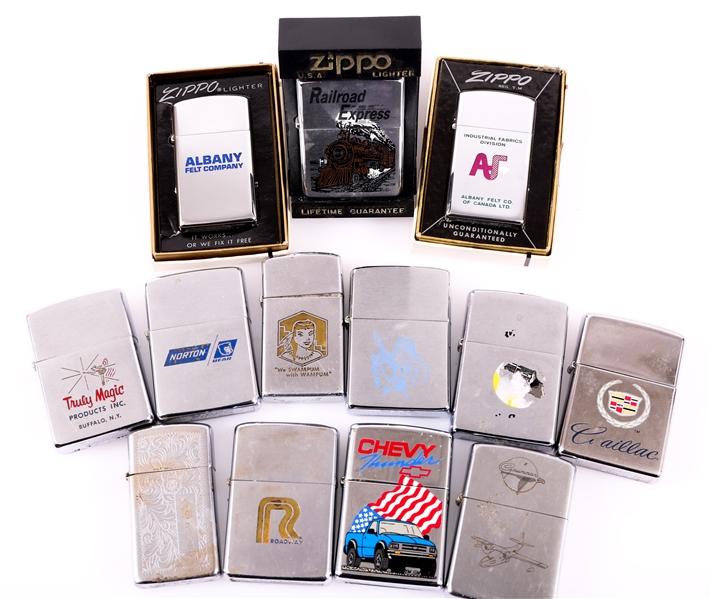 ZIPPO LIGHTERS - LOT OF 13