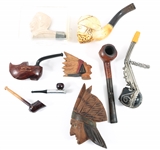 SMOKING PIPES & BOWLS - WOOD & MEERSCHAUM 