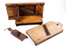 19TH C. MEAT & VEGETABLE SLICING BOARDS