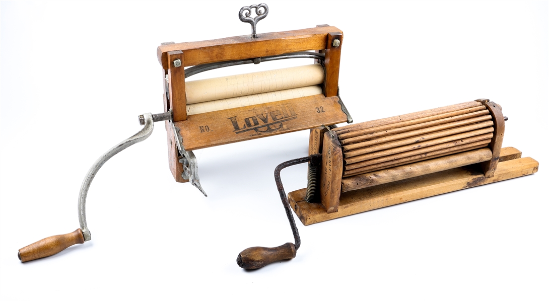 LATE 19TH/EARLY 20TH C. HAND-CRANK CLOTHES WRINGERS