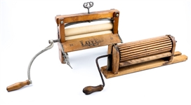 LATE 19TH/EARLY 20TH C. HAND-CRANK CLOTHES WRINGERS