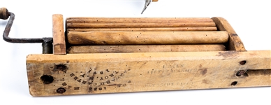 LATE 19TH/EARLY 20TH C. HAND-CRANK CLOTHES WRINGERS