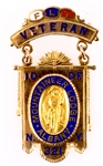 INDEPENDENT ORDER OF ODD FELLOWS 14K GOLD MEDAL BADGE