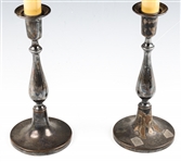 GORHAM STERLING SILVER LAMPSHADE CANDLESTICKS