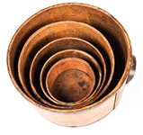 19TH C. WOODEN DANIEL CRAGIN GRAIN MEASURING CONTAINERS