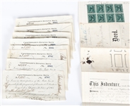 19th C. EPHEMERA & DOCUMENTS - NEW YORK DEED, BONDS