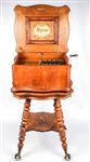 REGINA MUSIC BOX PLAYER WITH MATCHING TABLE STAND