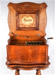 REGINA MUSIC BOX PLAYER WITH MATCHING TABLE STAND