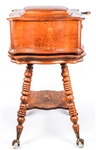REGINA MUSIC BOX PLAYER WITH MATCHING TABLE STAND