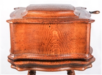 REGINA MUSIC BOX PLAYER WITH MATCHING TABLE STAND
