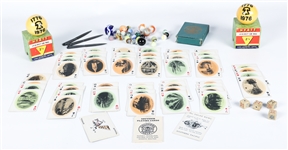 RAILWAY PLAYING CARDS, DICE, MARBLES, CUE BALLS & MORE