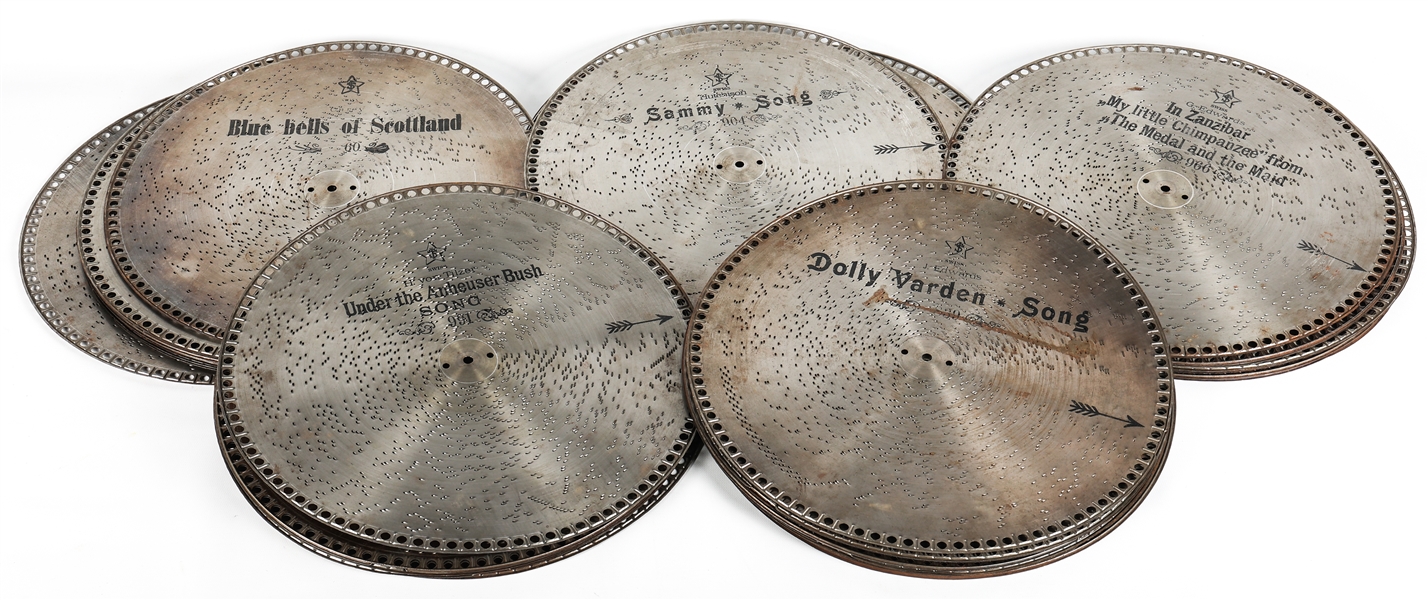 19TH & 20TH C. MUSIC BOX 15.5"  DISCS