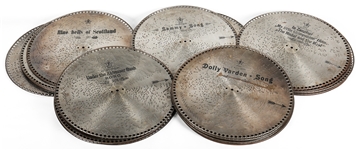 19TH & 20TH C. MUSIC BOX 15.5"  DISCS