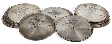 19TH & 20TH C. MUSIC BOX 15.5"  DISCS